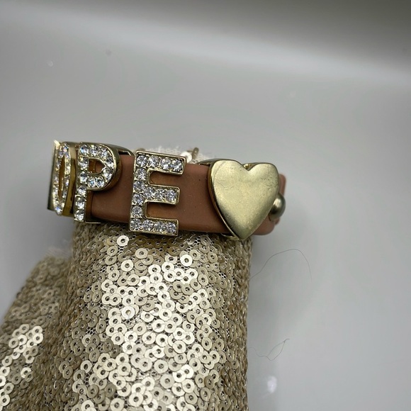 Brown HOPE Bracelet with Heart Charm - Picture 5 of 6